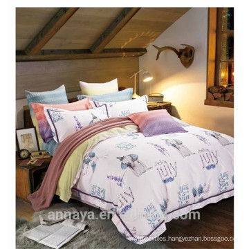 Cotton fabric 40s/133*72 reactive printed elephants animal designs bed sheet set duvet cover set